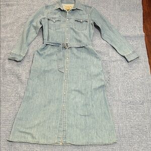 Polo by Ralph Lauren Blue Denim Belted Dress